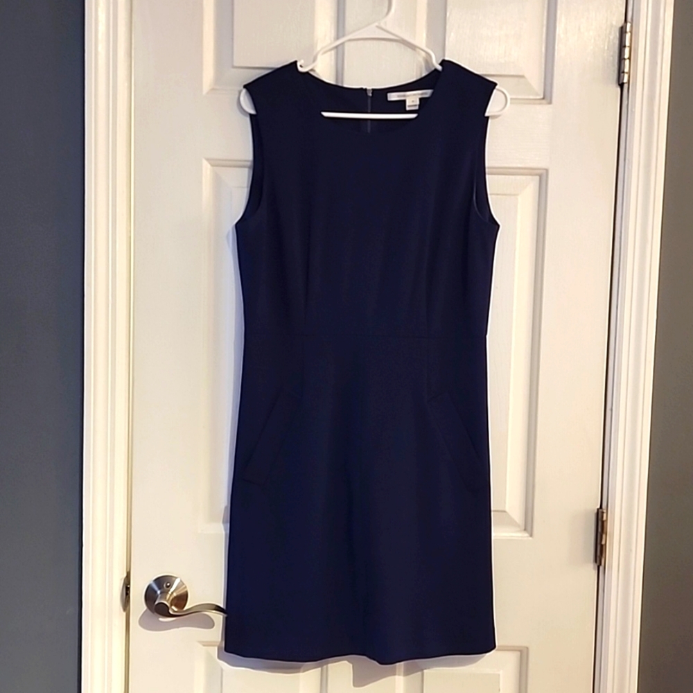 NWOT Diane Von Furstenburg Carpreena Dress Royal Blue Sz 12